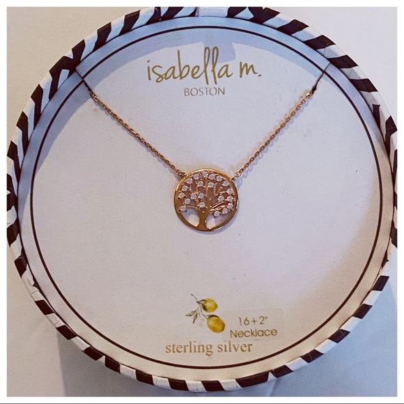 Isabella M 925 Silver Tree of life w/Crystals b15 - Picture 3 of 5